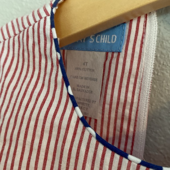 Monday’s Child Red Stripe Seersucker Circle dress - Picture 5 of 6